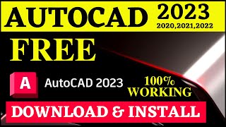 Free DOWNLOAD AutoCAD 2023  INSTALL FOR 3 YEARS  AUTODESK STUDENT LICENSE [upl. by Asylem]