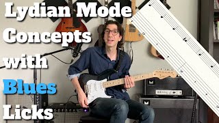 Play The LYDIAN MODE Using BLUES Ideas  Jazz Fusion Blues Guitar Lesson [upl. by Claudius]