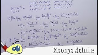 Differentialquotient und hMethode mit fx3x²2 bei x1 [upl. by Mehsah]