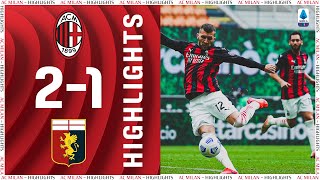 Highlights  AC Milan 21 Genoa  Matchday 31 Serie A TIM 202021 [upl. by Reisman36]