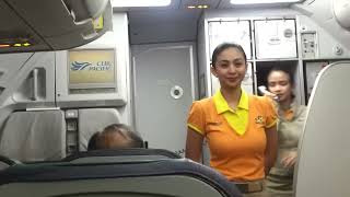 ✈️ Palawan Flight Safety Demo with Cebu Pacific Flight Attendant 👩‍✈️ [upl. by Breanne]