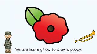 How to Draw A Poppy  For Kids [upl. by Suiravad221]