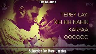 Daryaa  Lyrics MP3 Song  Manmarziyaan  Ammy Virk amp Shahid Mallya Amit Trivedi [upl. by Aisatna]