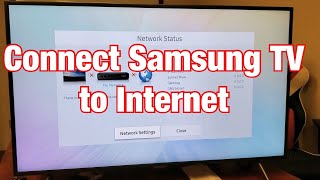 Samsung Smart TV How to Connect to Internet WiFi Wireless or Wired [upl. by Mikael970]