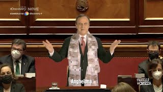 CrozzaDraghi e la messa cantata in Parlamento «Dal Vangelo contro Matteo» [upl. by Drexler64]