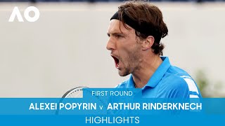 Alexei Popyrin v Arthur Rinderknech Highlights 1R  Australian Open 2022 [upl. by Nyrraf]