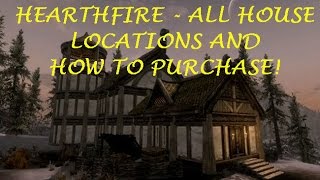 Skyrim Hearthfire  House and Land Purchase Locations [upl. by Afatsuom]