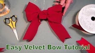 how to tie a velvet bow [upl. by Arleta]