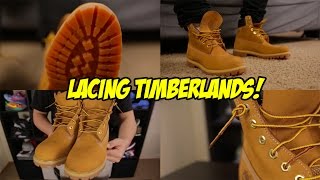 HOW TO LACE YOUR TIMBERLAND BOOTS [upl. by Agueda283]