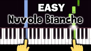 Ludovico Einaudi  Nuvole Bianche  EASY Piano tutorial [upl. by Barnabe275]