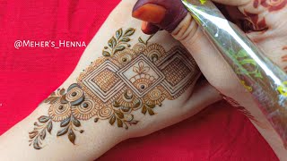 Simple Intricate Mehndi Design  Mehers Henna [upl. by Varuag]