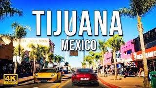 Tijuana Mexico  Baja California  Driving Downtown 4K [upl. by Ivy718]