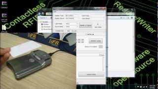 uFR Mifare RFID Reader Writer  uFRCoder Simple Lazarus software review [upl. by Dwain]