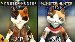 Monster Hunter Rise vs Monster Hunter World  Direct Comparison [upl. by Silvio]