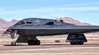 B2 Bomber Flight Operations At Nellis AFB [upl. by Concettina]