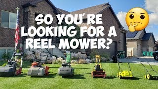 Reel mower comparison Toro  John Deere  Jacobsen  McLane  Sun Joe what reel mower should I get [upl. by Yecnahc]