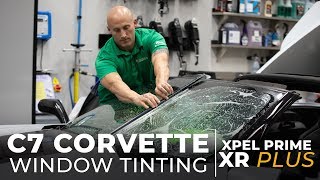 C7 Corvette Xpel Prime XR Plus Window Tint  Mobile Tint Installation [upl. by Artep]