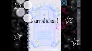 ROYALE HIGH JOURNAL IDEAS Cute ideas just for you IDs in description and throughout video ROBLOX [upl. by Jacquie]