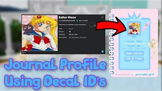 📓How to change Journal Profile Picture Using Decal IDs  ROYALE HIGH JOURNAL [upl. by Peterman]