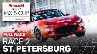 2025 IMSA Whelen Mazda MX5 Cup at St Petersburg  Race 2  Florida [upl. by Shriner]