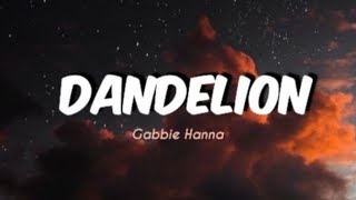 Dandelion  Gabbie Hanna lyrics [upl. by Shue]