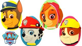 Huevos Sorpresas de Patrulla Canina de Marshall Chase Skye y Rubble Plastilina Play Doh [upl. by Suki]