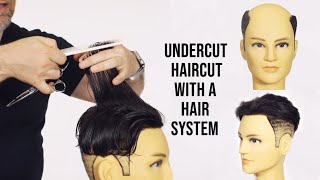 LaVivid Hair  How to Create Undercut Haircut for Men Using Mens Toupee [upl. by Dorcia139]