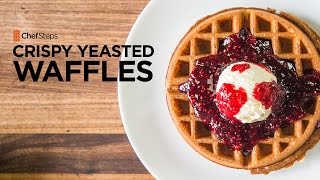 Crispy Yeasted Waffles Recipe [upl. by Bueschel]