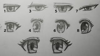 How to Draw ANIME EYES Step by Step  Slow Tutorial for Beginners No time lapse [upl. by Barren]