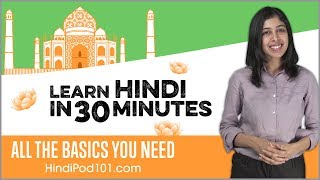 Learn Hindi in 30 Minutes  ALL the Basics You Need [upl. by Eelyak841]