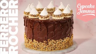 Ferrero Rocher Layer Cake Recipe amp Decoration Tutorial  Cupcake Jemma [upl. by Acsecnarf]