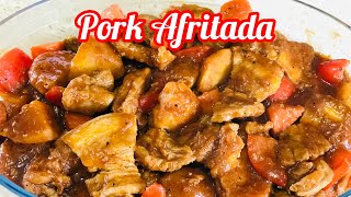 Afritadang Baboy Pork Afritada Pinoy Recipe Filipino food [upl. by Hafirahs]