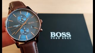 Hugo Boss Unboxing Associate Chronograph watch No 1513804 [upl. by Trudey]