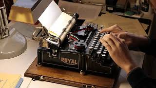 Typing on a 1913 Royal No 5 Standard Typewriter  Typewriter Sound Series [upl. by Kellby]