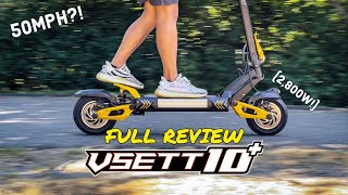 Vsett 10 Electric Scooter  FULL REVIEW Insane Power [upl. by Nwadal]