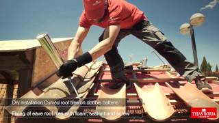 How to fit Clay roofing tiles using dry installation system  Tejas Borja [upl. by Daffi379]