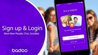 Badoo  Meet New People Chat Socialize  Sign up [upl. by Alfy]