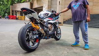 LOUD BMW S1000RR Akrapovic GP Exhaust System Sound FLAME SPITTER 🔥 [upl. by Iaverne173]