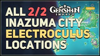 All 2 Inazuma City Electroculus Location Genshin Impact [upl. by Ahtoelc773]