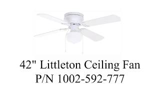 Installing a Ceiling Fan  Hampton Bay Littleton [upl. by Cristi]