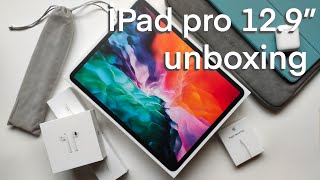 iPad PRO 129quot Unboxing  Apple Pencil 2 amp Accessories  Procreate first impression 👽 [upl. by Dunson204]