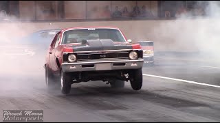 Chevy Nova Wolf Pack Drag Racing [upl. by Annaor]