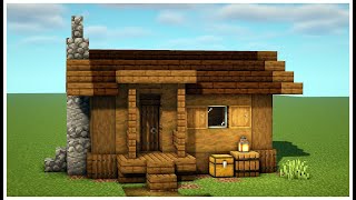 Minecraft How to Build a Wooden Hut  Tutorial [upl. by Ammamaria]