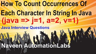 Java Interview Question How To Count Occurrences Of Each Character In String In Java [upl. by Parnell]