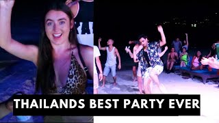 Thailand Free Wild Party on Beach  Ark Bar [upl. by Namzzaj315]