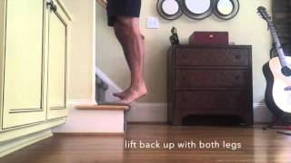 Eccentric Heel Drop achilles strengthening and mobility [upl. by Nagey]