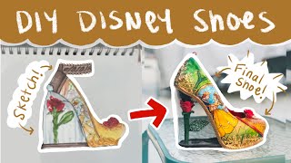 making my custom disney shoes  a tutorial [upl. by Danya51]