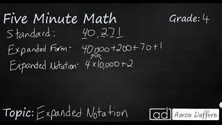 4th Grade Math Expanded Notation [upl. by Ragan]