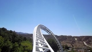 Full Throttle front seat onride HD POV Six Flags Magic Mountain [upl. by Eachern503]