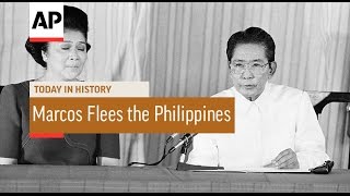 Ferdinand Marcos Flees the Philippines  1986  Today In History  25 Feb 17 [upl. by Cacia]